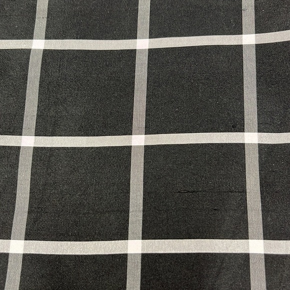 LINEA by LOUIS DELL'OLIO 100% Silk B/W Window Pane 3/4 SLV Career Top/Shacket 1X - Picture 8 of 14